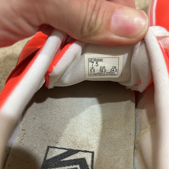 Vans platform sneakers neon orange pink size 7.5 - Picture 6 of 9